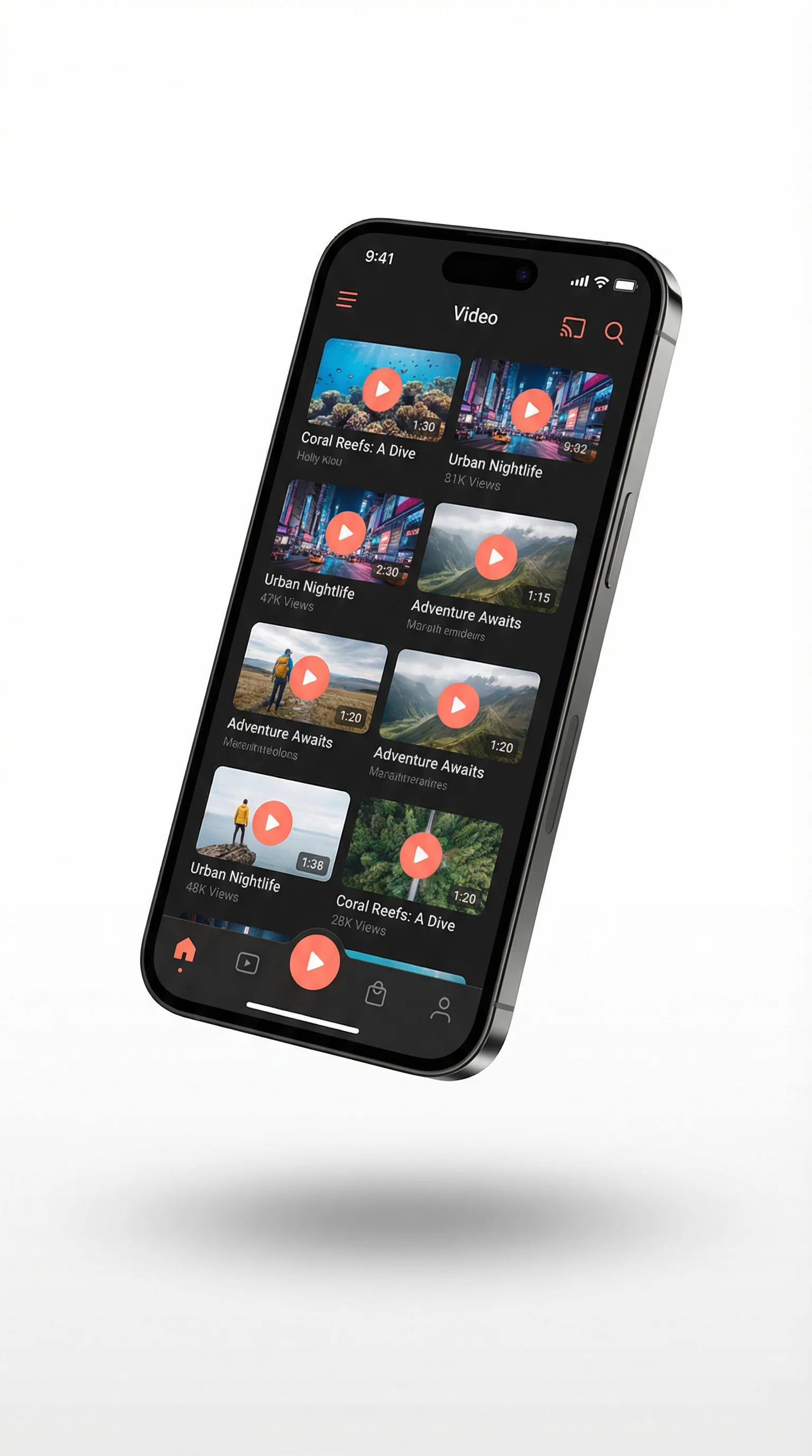 草莓视频APP客户端界面展示